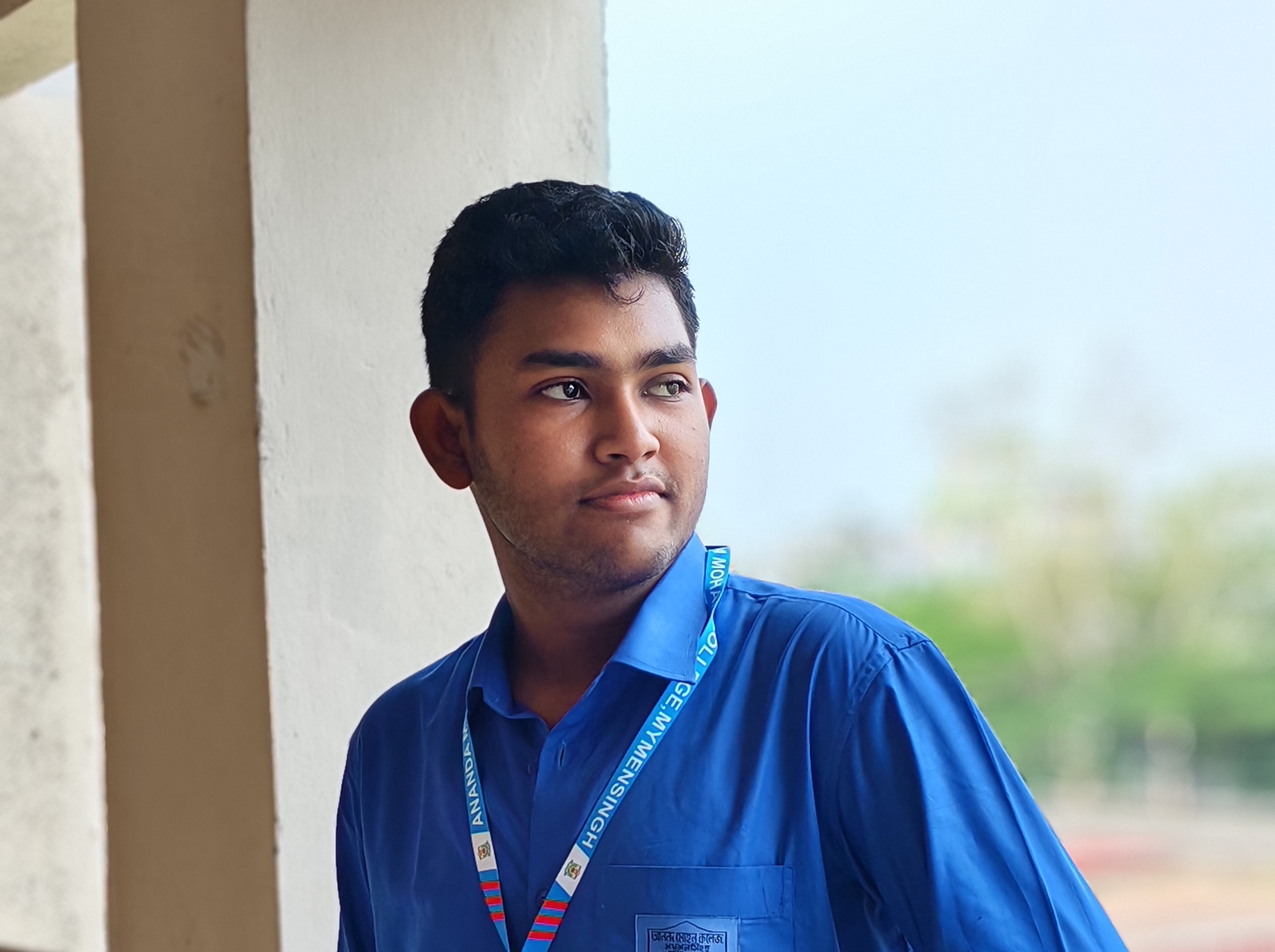 Rajdeep Sarker in college uniform